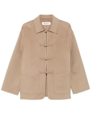 Rohe Toggle-Fastening Patch-Pocket Jacket - Natural