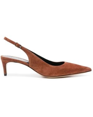 Eraldo Suede Court Shoes - Brown