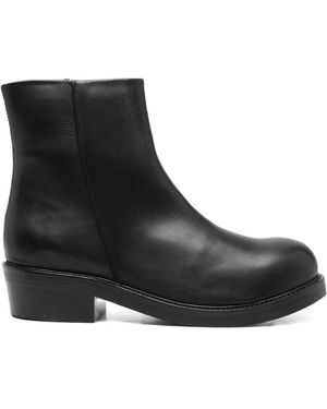 Séfr Zip-Front Leather Boots - Black