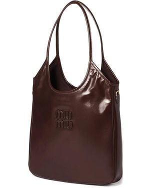 Miu Miu Ivy Leather Bag - Brown