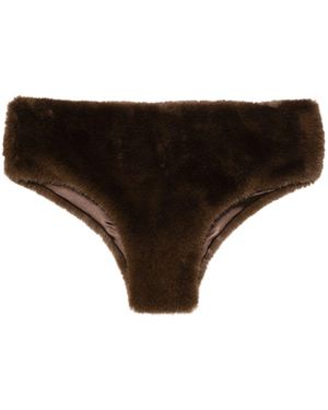 GIUSEPPE DI MORABITO Faux-Fur Mini Shorts - Black