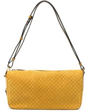 Gucci Monogram Top-Handle Medium Shoulder Bag - Yellow