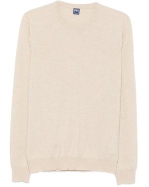 Fedeli Crew-Neck Long-Sleeve Jumper - Natural