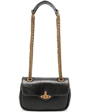 Vivienne Westwood Orb-Plaque Shoulder Bag - Black