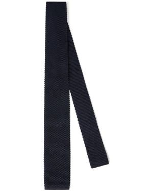 Brunello Cucinelli Long Fine-Knit Tie - Blue