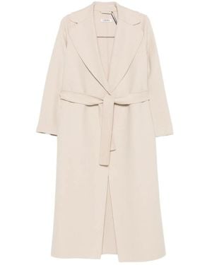 Max Mara Belted Wrap Coat - Natural