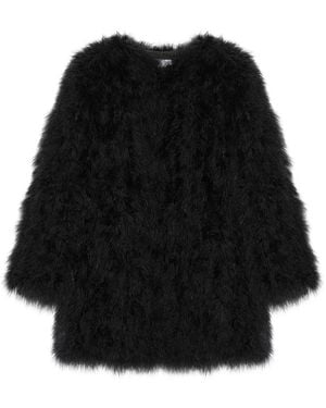 Yves Salomon Feather Jacket - Black