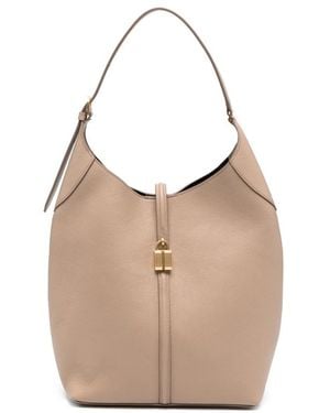 DeMellier Large Siena Padlock-Detail Bucket Bag - Natural