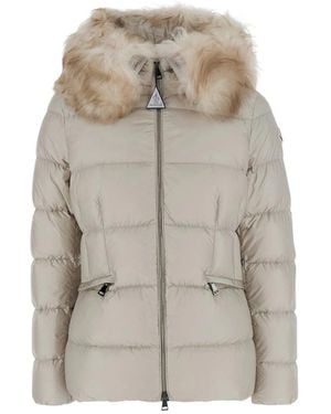 Moncler Boed Logo-Patch Down Jacket - Gray