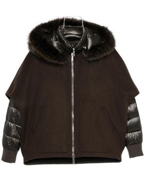 Moorer Pegaso Fur-Trim Jacket - Black