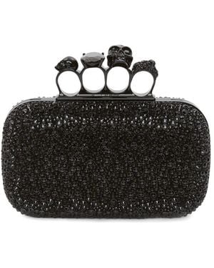 McQueen Knuckle Clutch Bag - Black