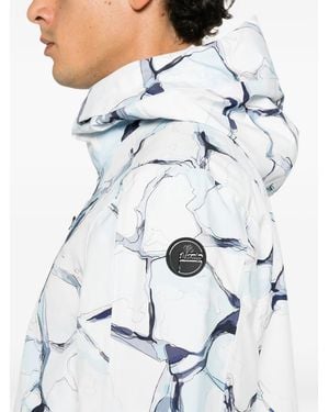 Fusalp Formon Ice Marble-Print Ski Jacket - Blue
