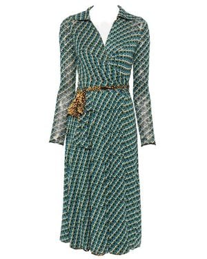 Diane von Furstenberg Phoenix Reversible Midi Dress - Green