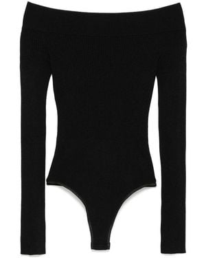 Alaïa Off-Should Body Sculpting Top - Black