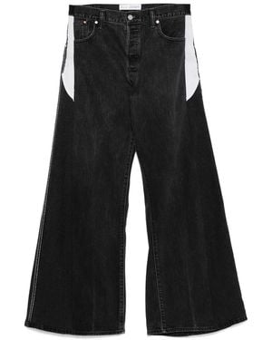 E.L.V. Denim E. L.V. Denim Panelled-Embellished Jeans - Black