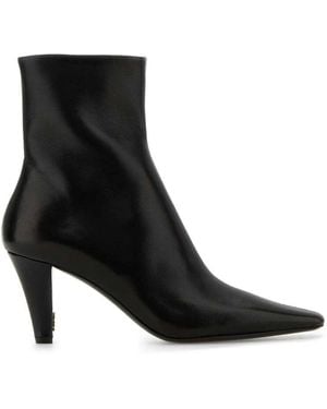 Saint Laurent 75Mm Jill Ankle Boots - Black