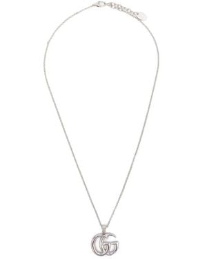 Gucci Gg Marmont Pendant Necklace - Metallic