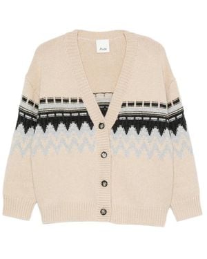 Allude V-Neck Cashmere Cardigan - Natural