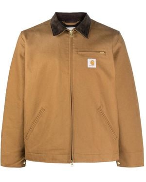 Carhartt Detroit Contrasting-Collar Cotton Jacket - Brown