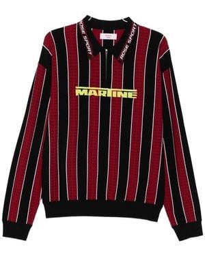 Martine Rose Striped Polo Shirt - Red