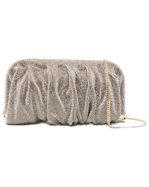 Benedetta Bruzziches Embellished Gathered Clutch - Grey