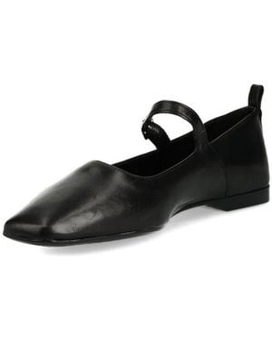 Vagabond Shoemakers Square-Toe Buckle Flats - Blue