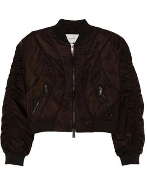 Gestuz Cropped Zip Bomber Jacket - Black