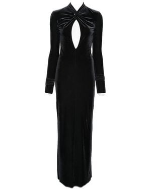 Amazuìn Zeda Cut-Out Twisted-Detail Maxi Dress - Black