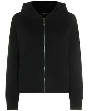 Max Mara 'Max Mara Logo-Embroidered Zip-Up Hoodie - Black