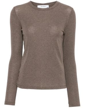 Max Mara Salmone Long-Sleeve T-Shirt - Brown