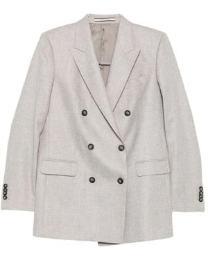 Tagliatore Jasmine Double-Breasted Blazer - Gray