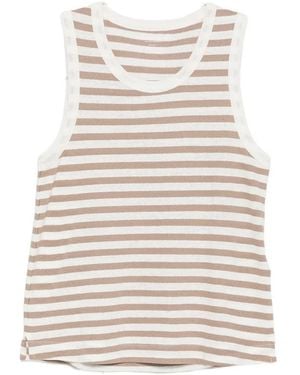 Majestic Filatures Striped-Print Tank Top - Natural