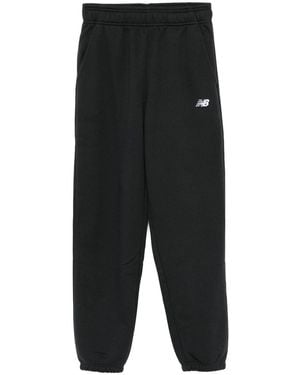 New Balance Logo-Embroidered Track Trousers - Black