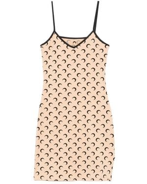 Marine Serre Short Dresses - Natural
