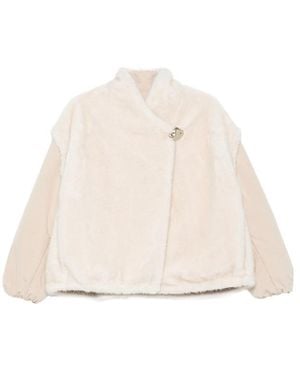 Moncler Logo-Plaque Jacket - Natural
