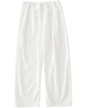 Studio Nicholson Ventura Tie-Waist Placket Pants - White