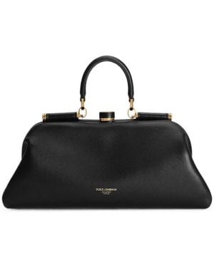Dolce & Gabbana Leather Tote Bag Lambskin; Lining: Calfskin - Black