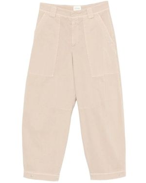Closed Straight Trousers - Natural