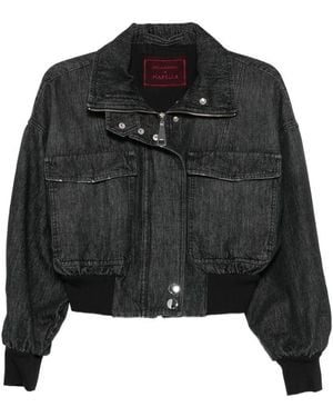 Stella Maxwell X Marella Cropped Denim Jacket - Black