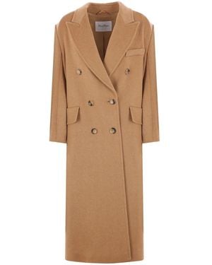Max Mara Double-Breasted Camel Coat - Brown
