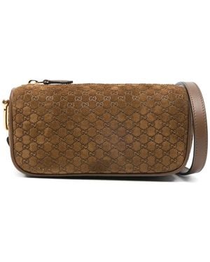 Gucci Mini Gg-Logo Cross Body Bag - Brown