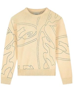Arte' Crew Neck Long-Sleeve Sweater - Natural