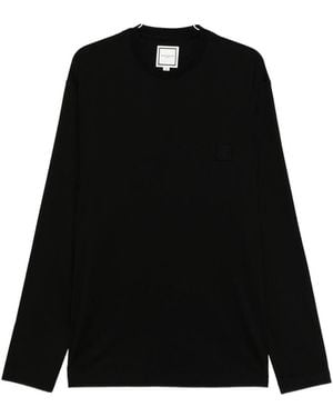 WOOYOUNGMI ウーヨンミ メンズ Back Logo Long Sleeve T-shirt Black Back Logo Long Sleeve T-Shirt - WOOYOUNGMI