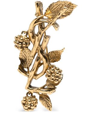 Saint Laurent Berry-Motif Brooch - Metallic