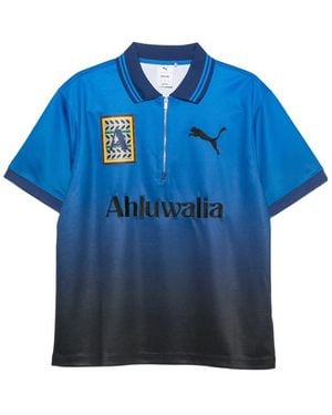 Puma X Ahluwalia X Ahluwalia Zip-Up Polo Shirt - Blue