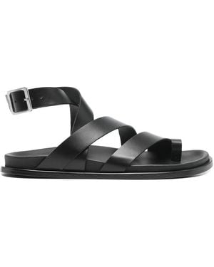 Alohas Tide Toe Strap Sandals - Black