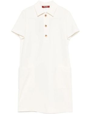 Max Mara Button Polo Dress - White
