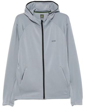 BOSS Zip-Front Hoodie - Blue