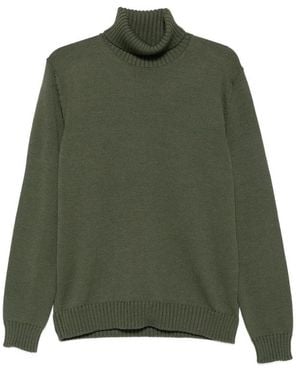 ZANONE-SLOWEAR Roll-Neck Ribbed Jumper - Green