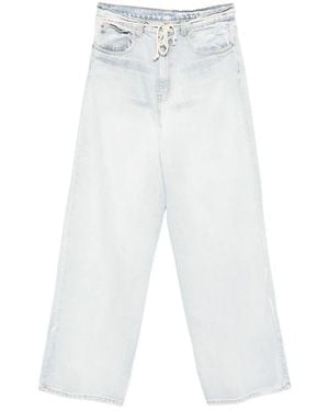 RIVINGTON roi Rebis Bleached Drawstring Jeans - White